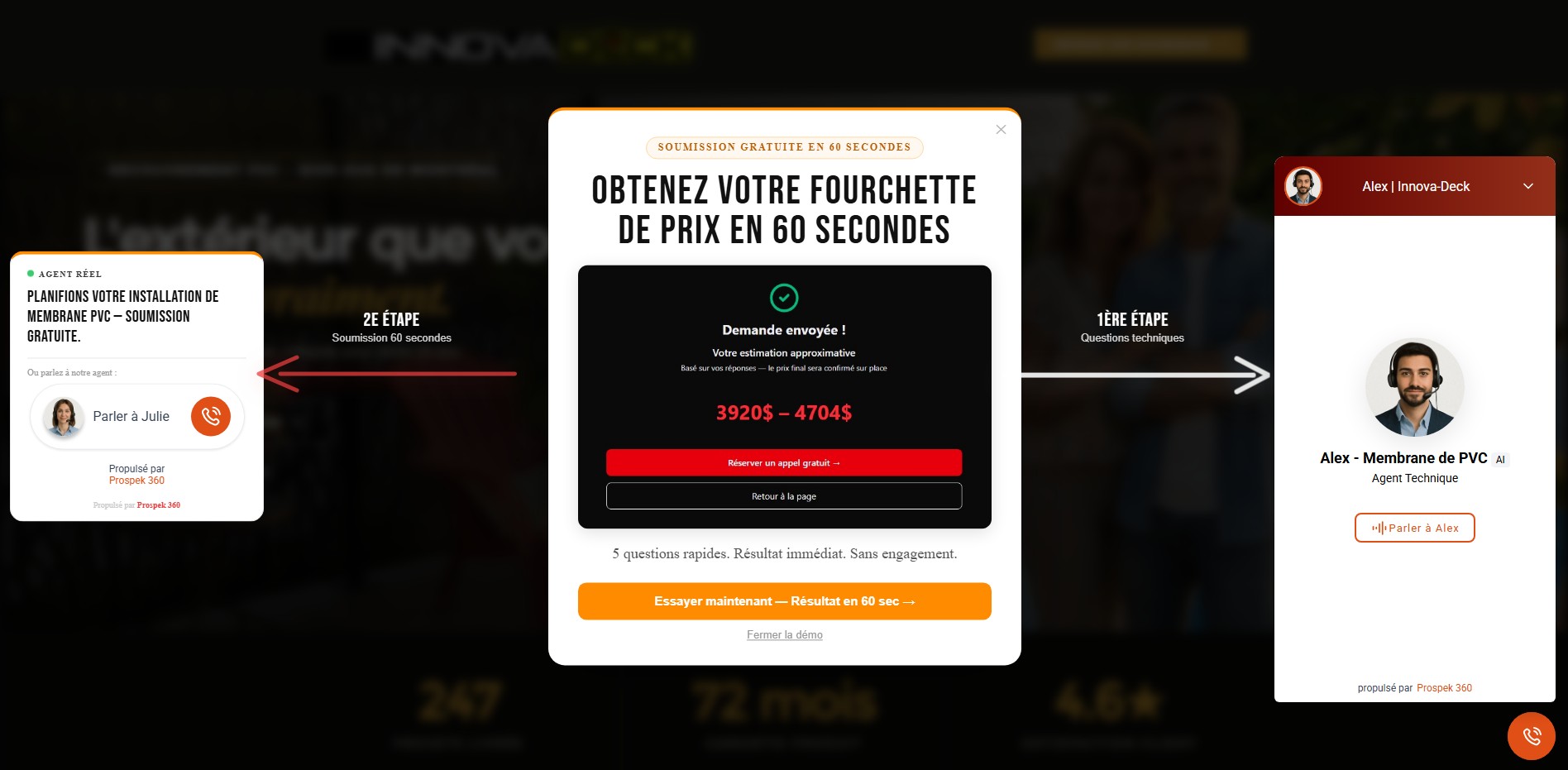 Wizard soumission automatique + Agent Alex — Prospek 360 Engine